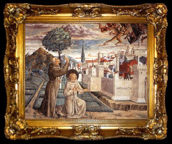 framed  GOZZOLI, Benozzo Scenes from the Life of St Francis (Scene 6, north wall) g, ta009-2